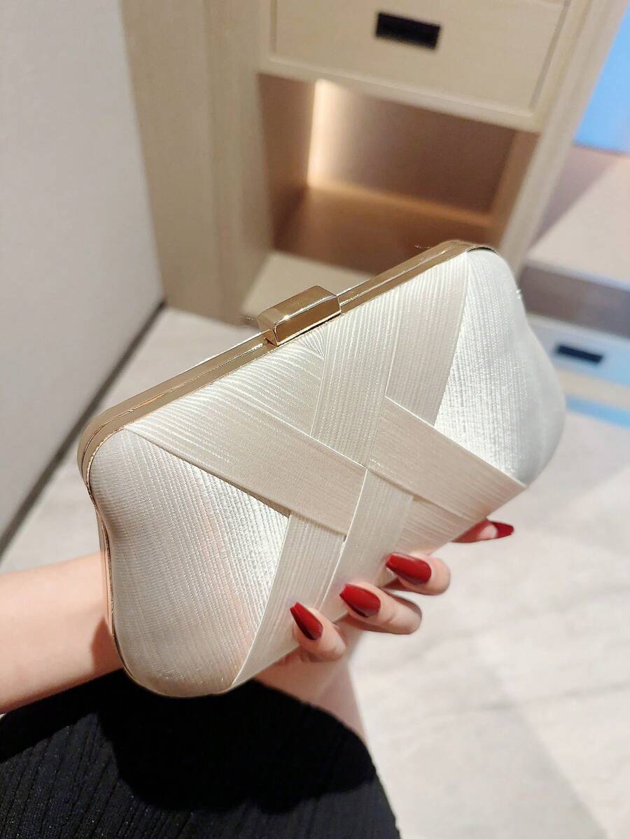 SHEIN حقيبة سهرة أنيقة بتصميم صليب كلاسيكي