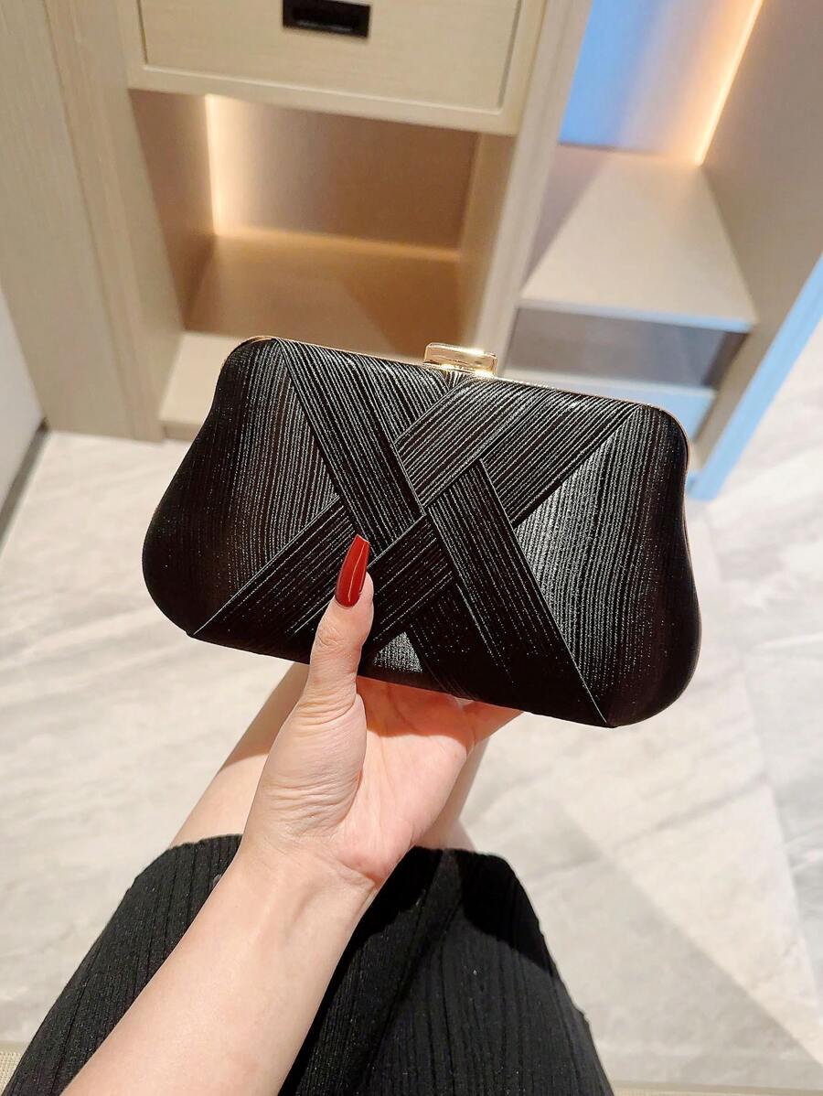 SHEIN حقيبة سهرة صندوقية بتصميم متقاطع كلاسيكي