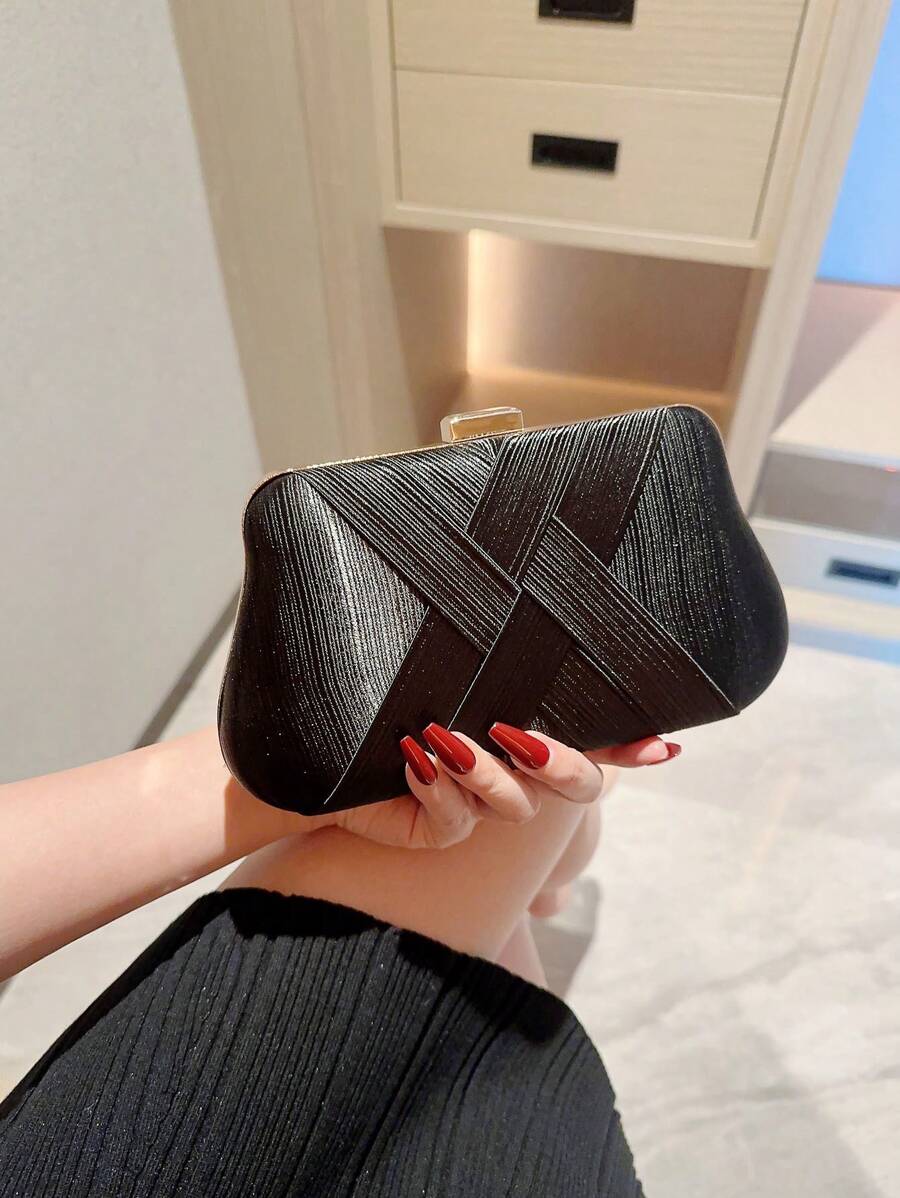 SHEIN حقيبة سهرة صندوقية بتصميم متقاطع كلاسيكي