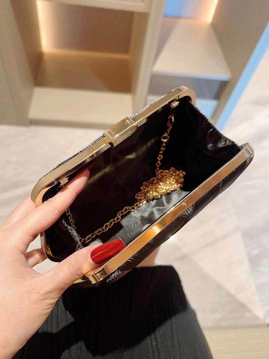 SHEIN حقيبة سهرة صندوقية بتصميم متقاطع كلاسيكي