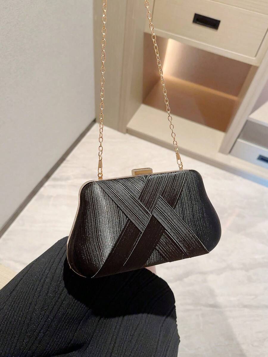 SHEIN حقيبة سهرة صندوقية بتصميم متقاطع كلاسيكي