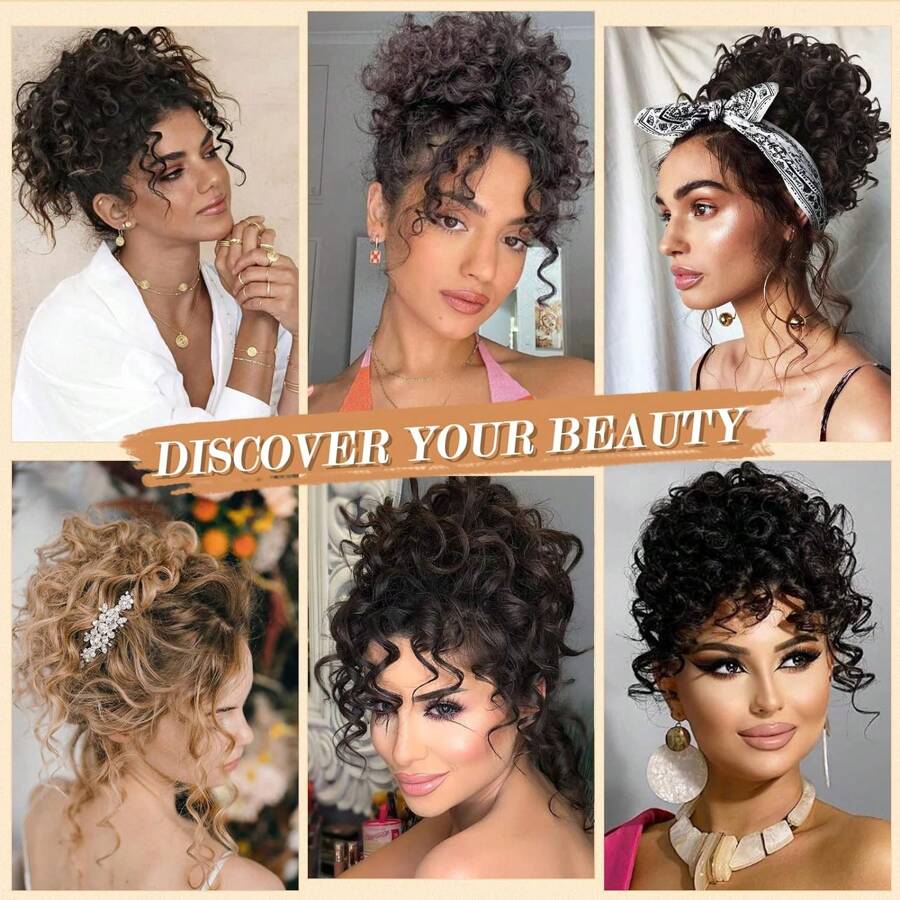 SHEIN باروكة شعر كعكعة صناعية قابلة للتمديد