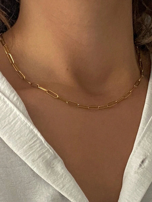 SHEIN عقد ورق عتيق مطلي ذهب