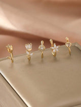SHEIN طقم 5 مشابك أنف نحاسية مزينة بزركونيا