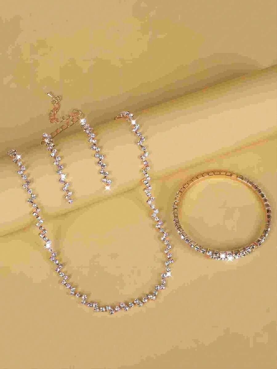 SHEIN مجموعة مجوهرات بتصميم موجة البحر