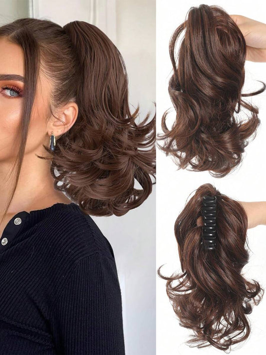 SHEIN إضافة ذيل حصان اصطناعي 10 بوصات بمشبك مخلب