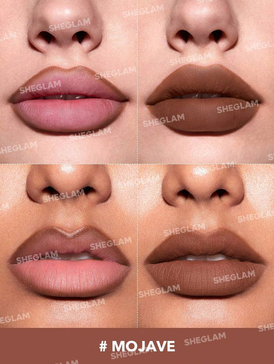 SHEGLAM قلم تحديد الشفاه كريمي غير لامع عالي الصبغة
