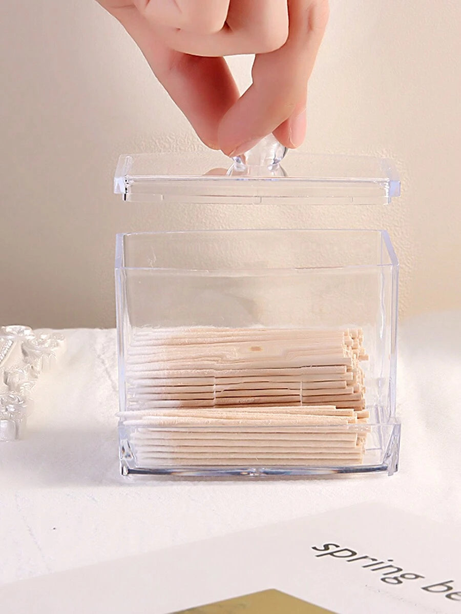 SHEIN صندوق تخزين عصا تنظيف شفاف متعدد الأغراض