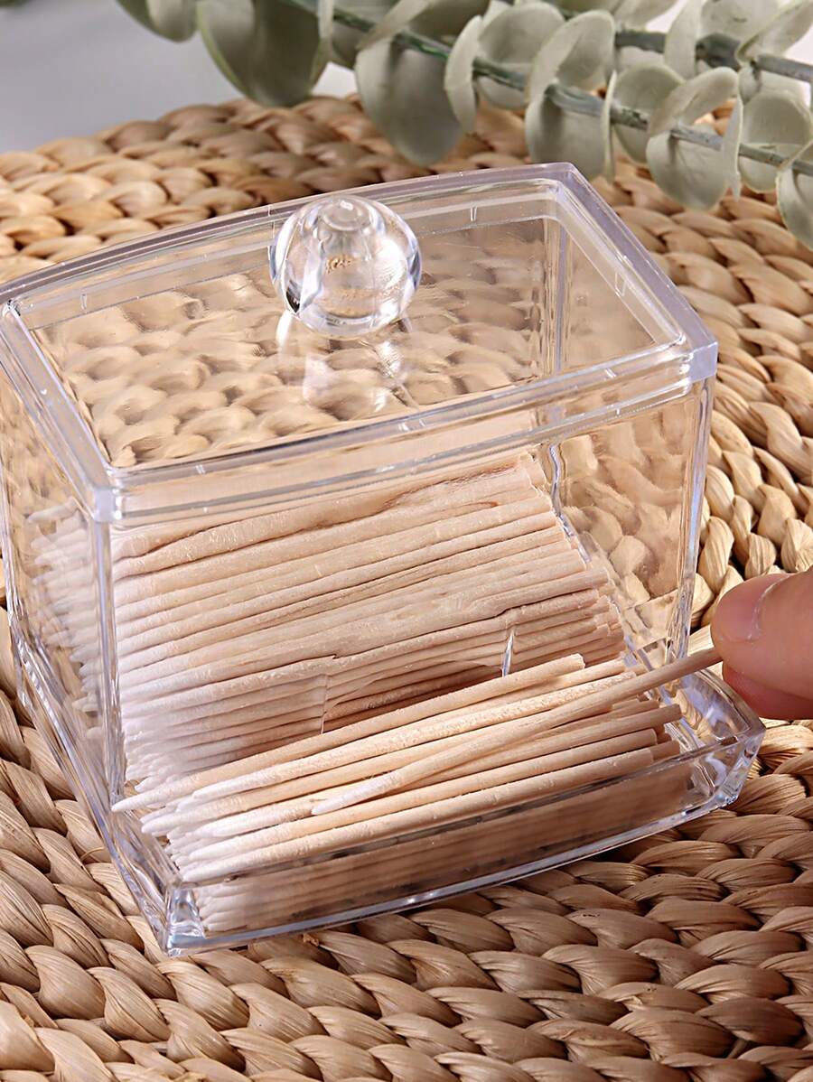 SHEIN صندوق تخزين عصا تنظيف شفاف متعدد الأغراض