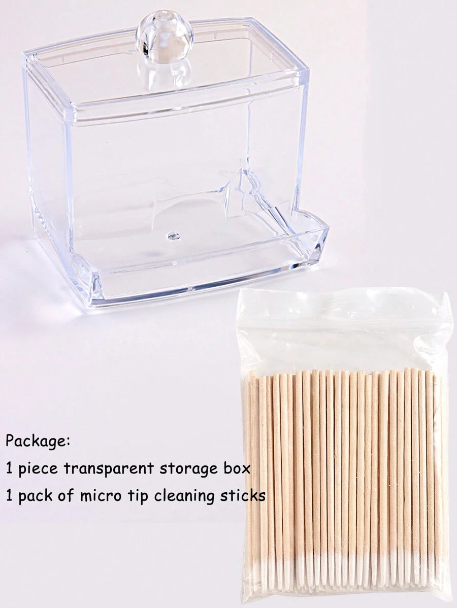 SHEIN صندوق تخزين عصا تنظيف شفاف متعدد الأغراض