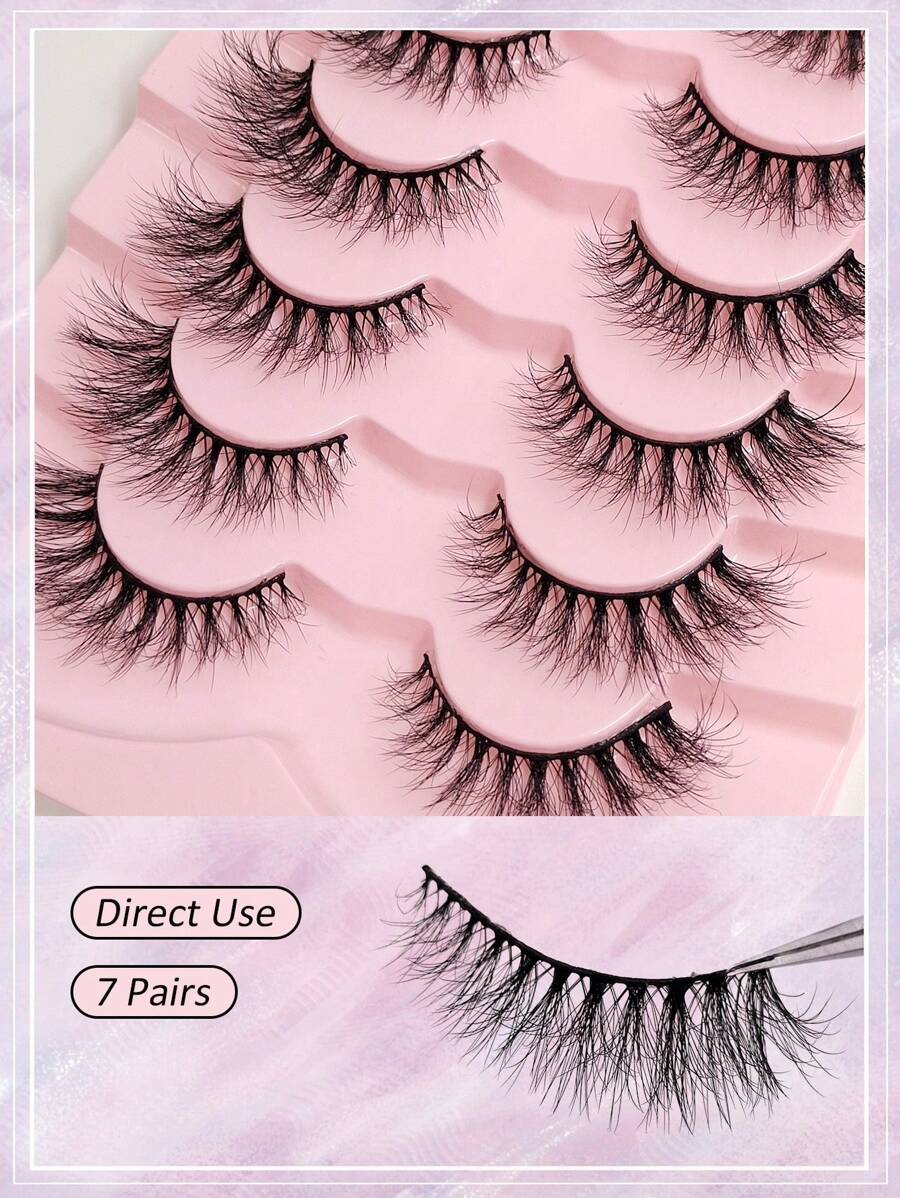 SHEIN Asiteo طقم 7 أزواج رموش طبيعية خفيفة