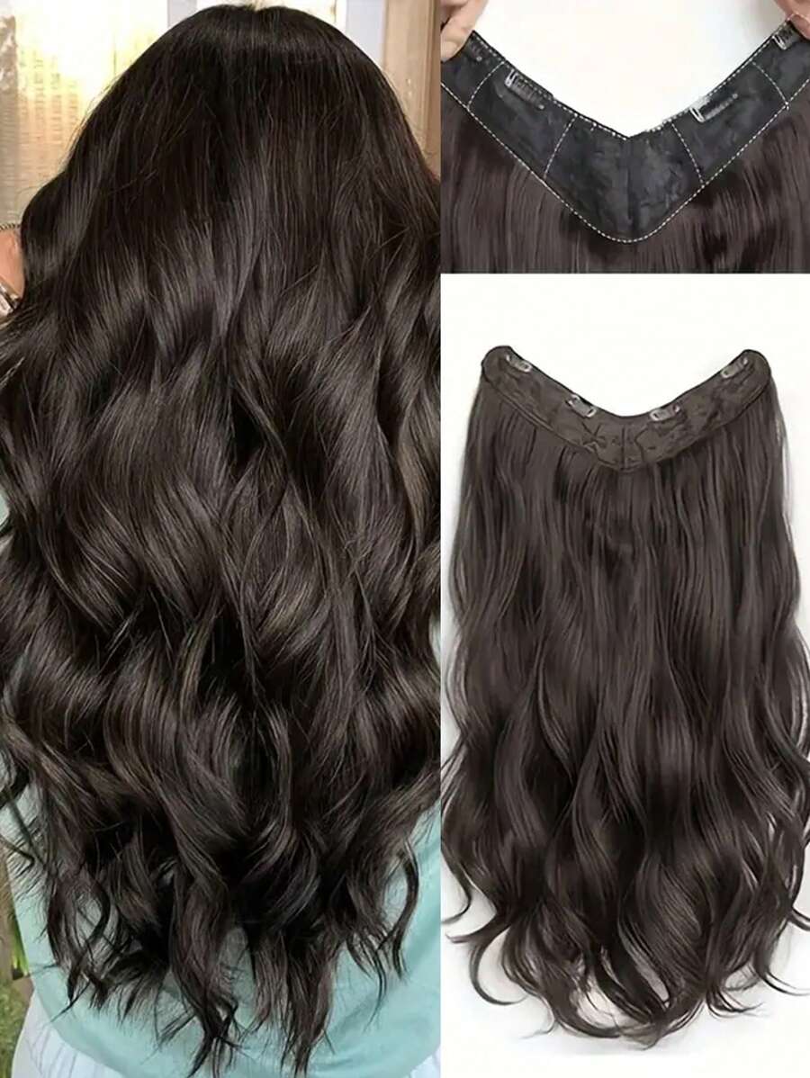 SHEIN باروكة مشبك شعر طويل اصطناعي مقاوم للحرارة