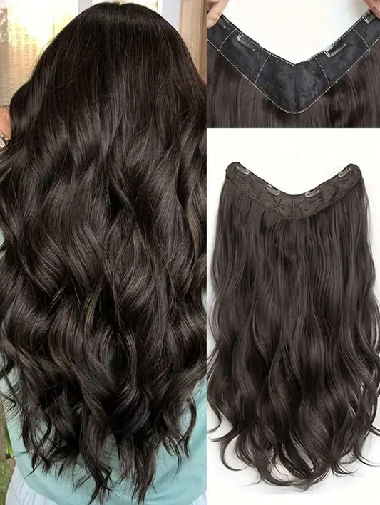SHEIN باروكة مشبك شعر طويل اصطناعي مقاوم للحرارة
