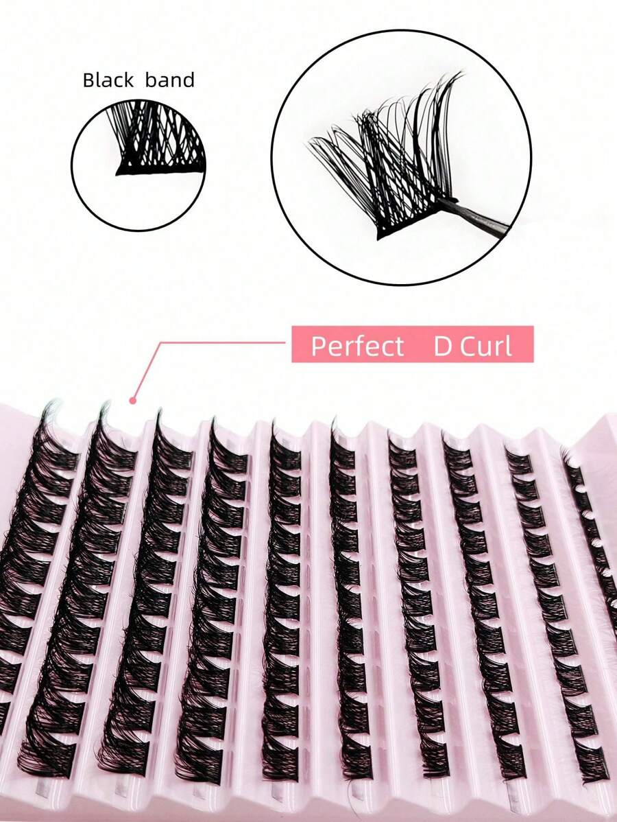 SHEIN Asiteo طقم 100 رموش مانجا  ناعمة وخفيفة