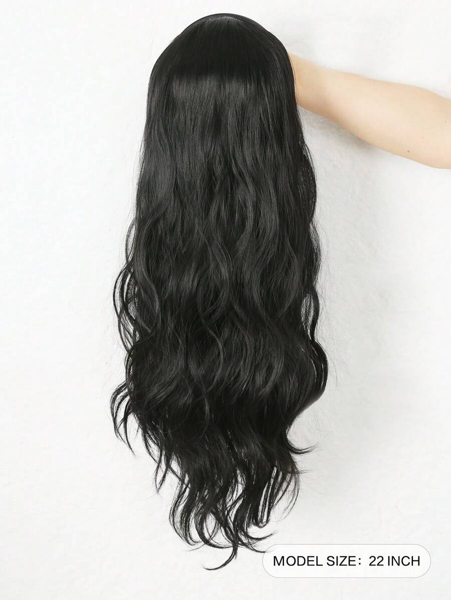 SHEIN شعر مستعار 22 بوصة بخصل قابلة للإزالة شبه طبيعي