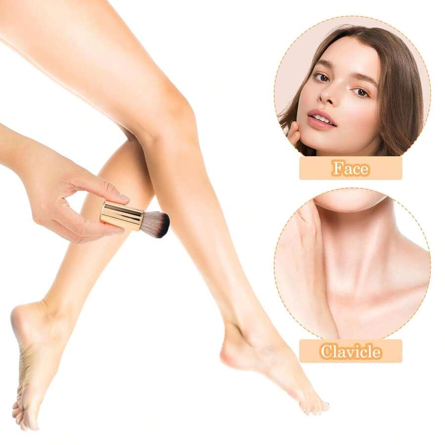 SHEIN فرشاة تلوين ذاتي للجسم ناعمة محمولة