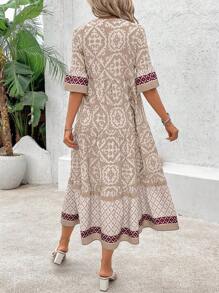 SHEIN Clasi فستان كاجوال طويل بستايل بوهو