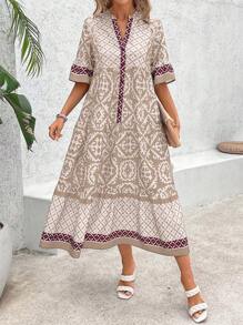 SHEIN Clasi فستان كاجوال طويل بستايل بوهو