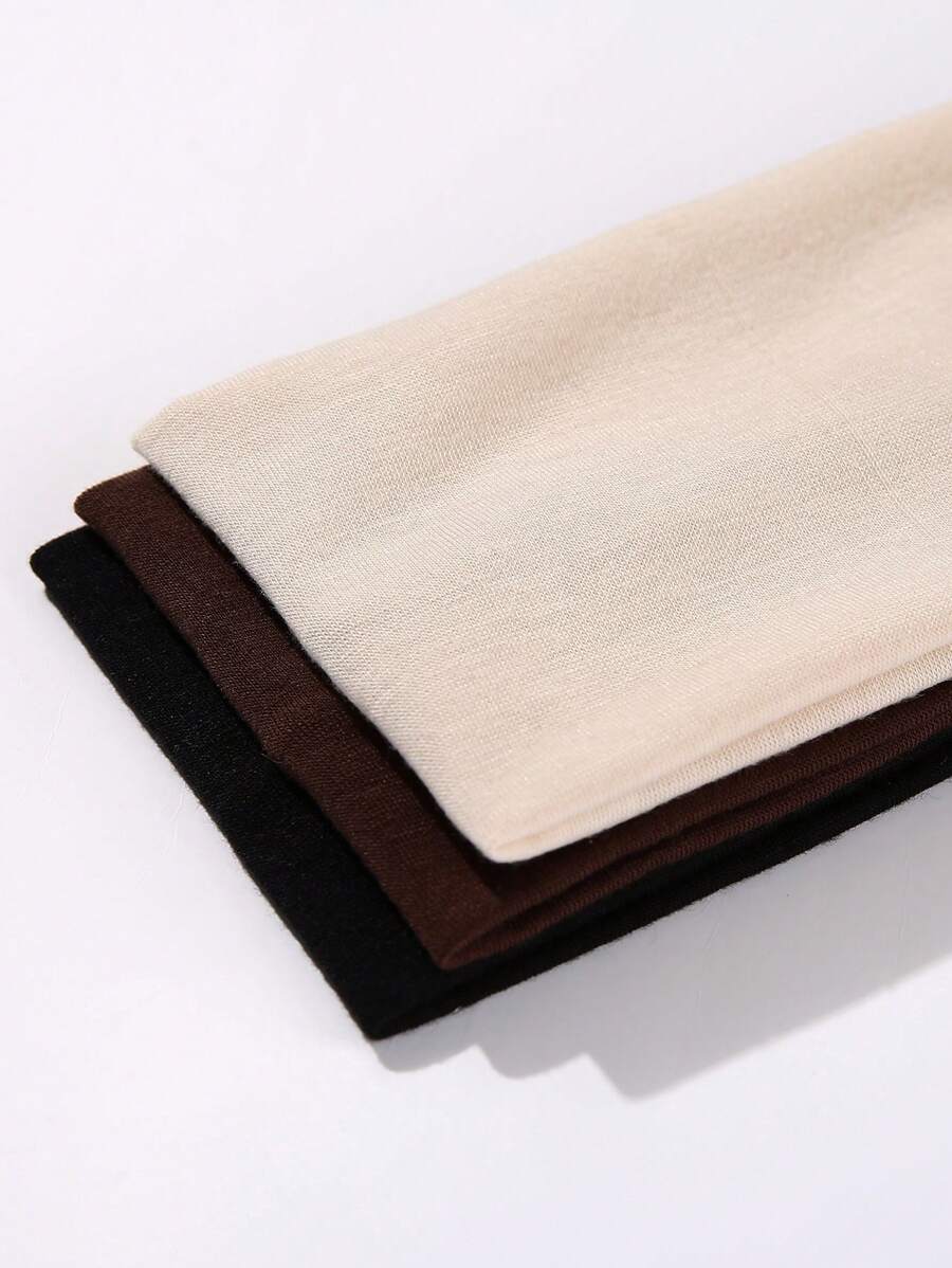SHEIN طقم 3 عصابات رأس رياضية مرنة بلون سادة