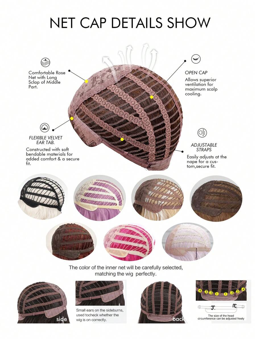 SHEIN باروكة بنية 28 بوصة كيرلي طويلة مقاومة للحرارة