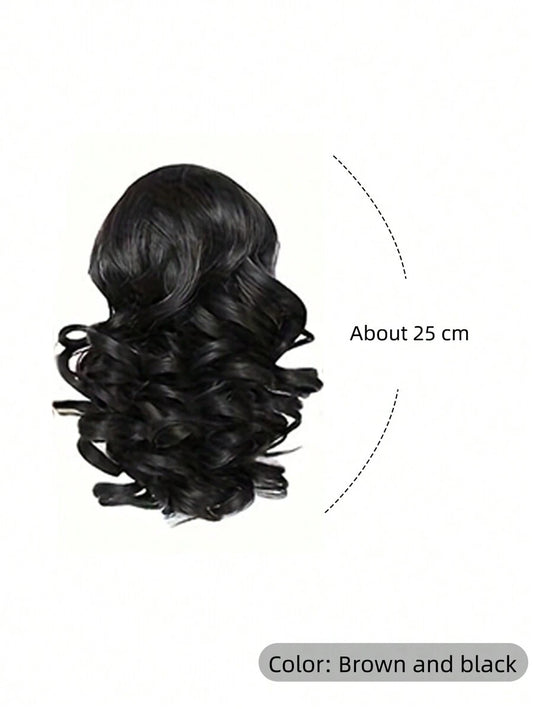 SHEIN SHDanrtsey باروكة شعر بشكل ذيل حصان مضفر خفيف الوزن