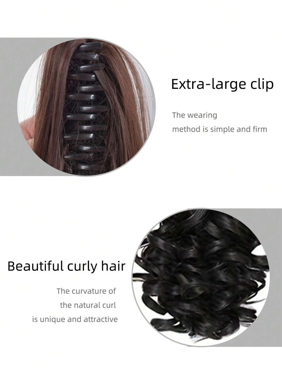 SHEIN SHDanrtsey باروكة شعر بشكل ذيل حصان مضفر خفيف الوزن