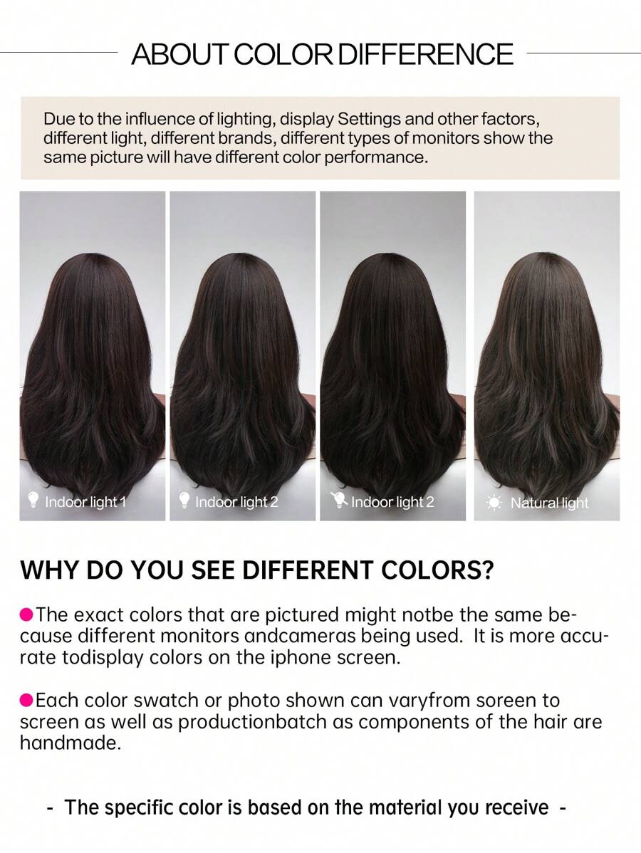 SHEIN باروكة شعر طويل 18 بوصة على شكل فراشة مع غرة