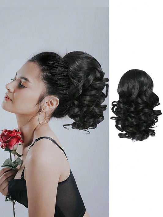 SHEIN SHDanrtsey باروكة شعر بشكل ذيل حصان مضفر خفيف الوزن