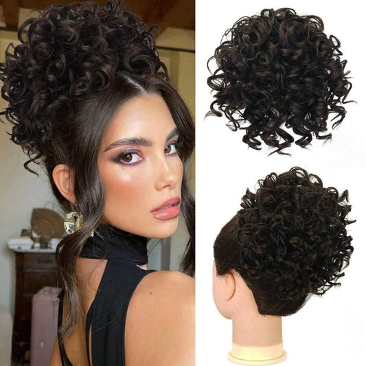 SHEIN باروكة شعر كعكعة صناعية قابلة للتمديد