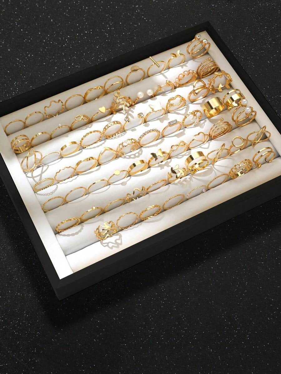 SHEIN مجموعة خواتم بتصاميم متنوعة