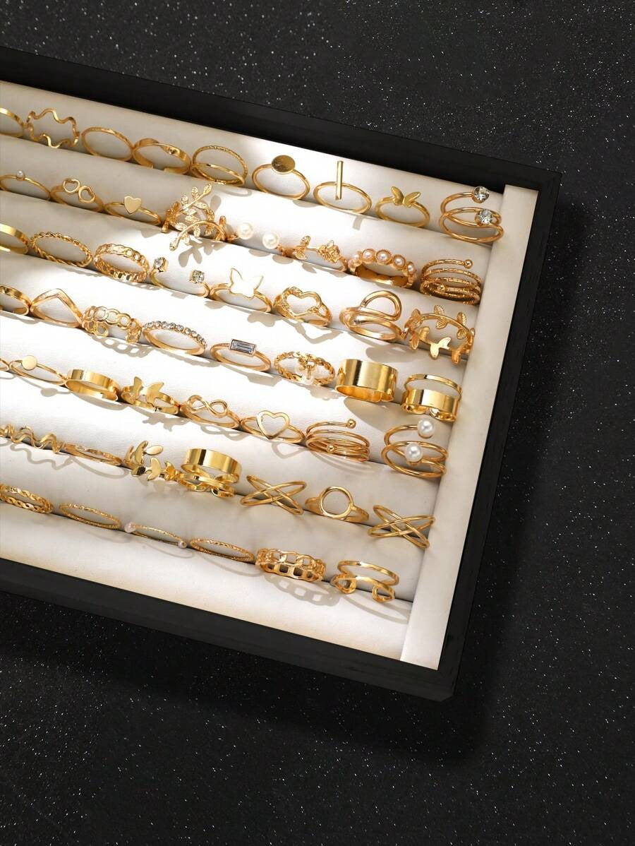 SHEIN مجموعة خواتم بتصاميم متنوعة