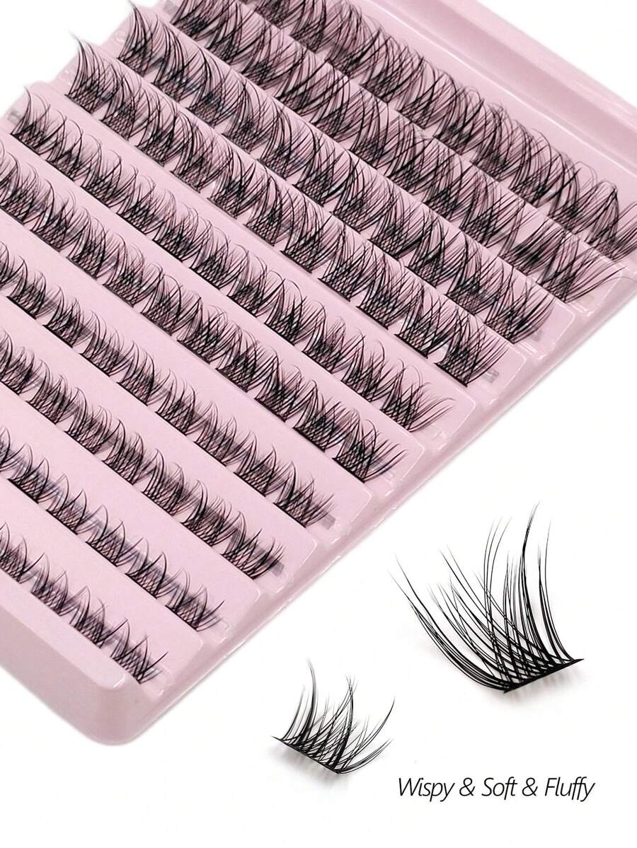 SHEIN Asiteo رموش 110 قطع فردية طبيعية ناعمة من الفرو