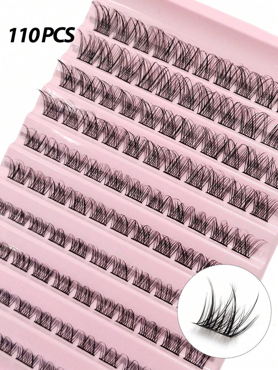 SHEIN Asiteo رموش 110 قطع فردية طبيعية ناعمة من الفرو