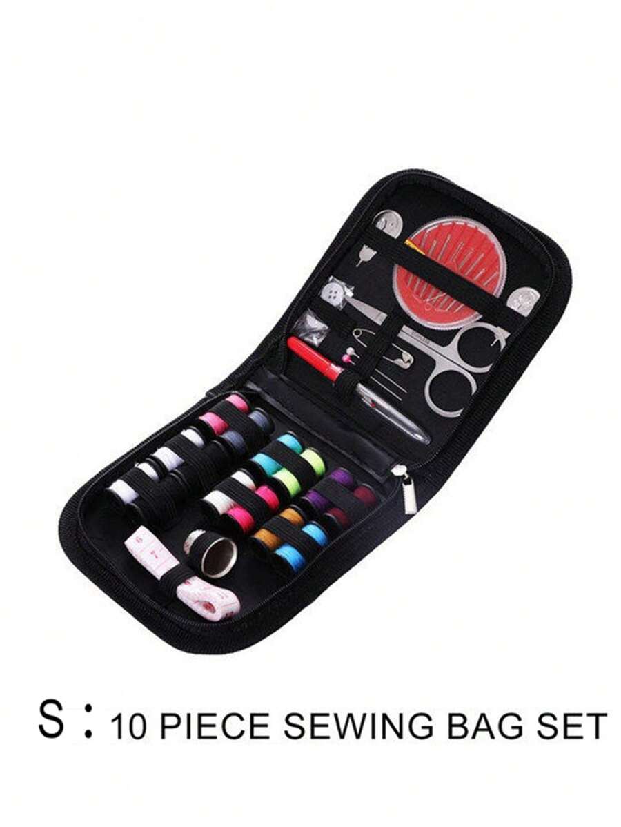 SHEIN طقم خياطة محمول 1 قطعة مع إبرة وخيط ولوازم يديوية