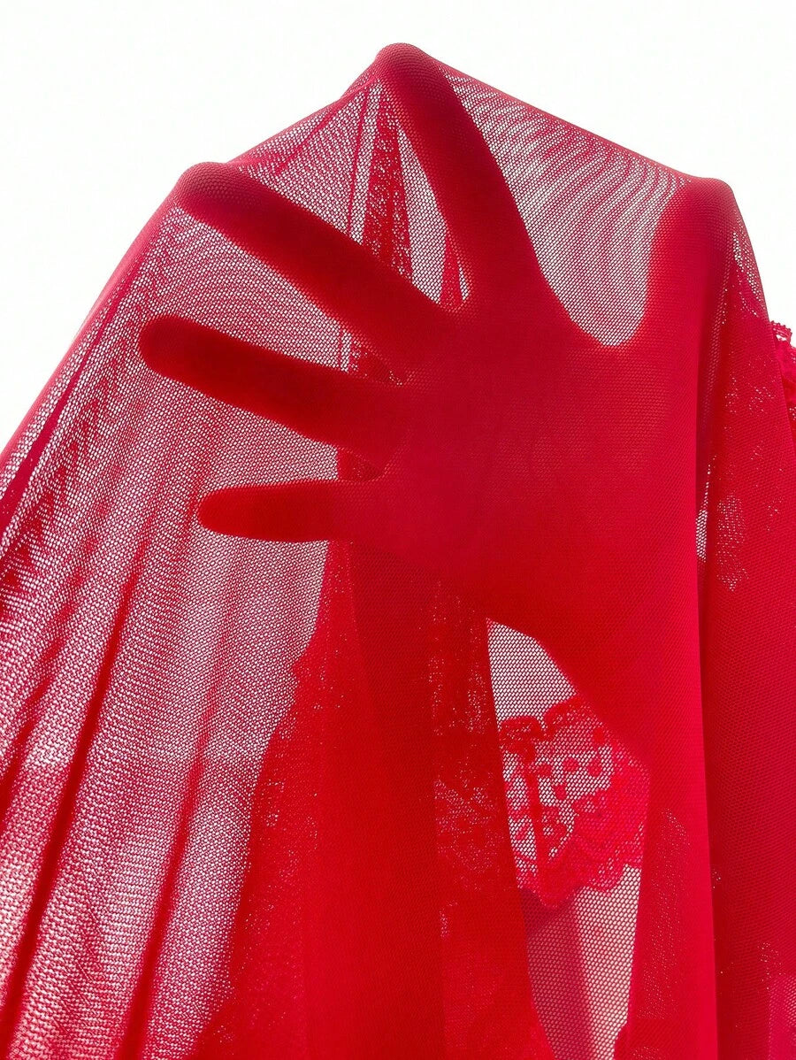 SHEIN Slumberist فستان نوم من الشمواه والدانتيل