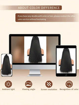SHEIN شعر اصطناعي مستقيم طويل ب 5 مشابك