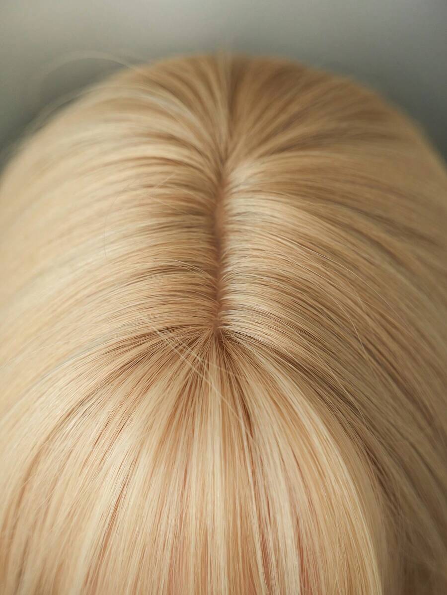 SHEIN باروكة شقراء طويلة مموجة 24 بوصة مقاومة للحرارة