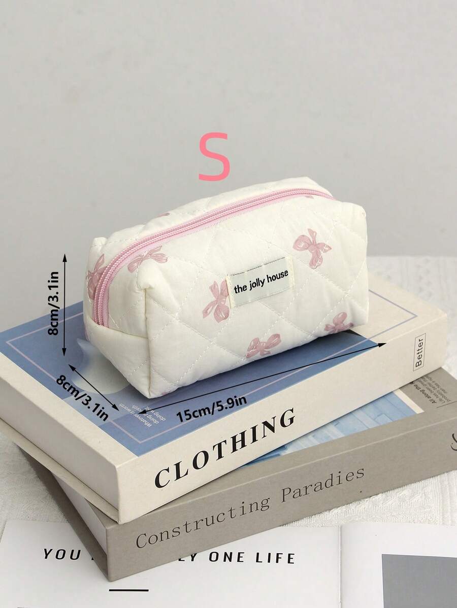 SHEIN حقائب مستحضرات تجميل مبطنة مطبوعة بالزهور