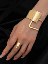 SHEIN طقم سوار وخاتم بتصميم مجوف