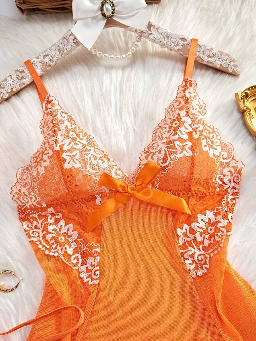 SHEIN طقم نوم شبه شفاف 2 قطعة