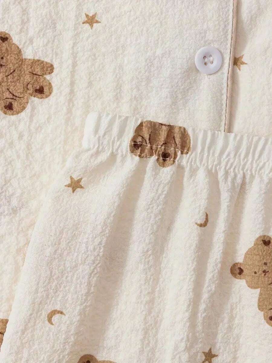SHEIN بيجاما نسائية 2 قطعة بطبعة دب