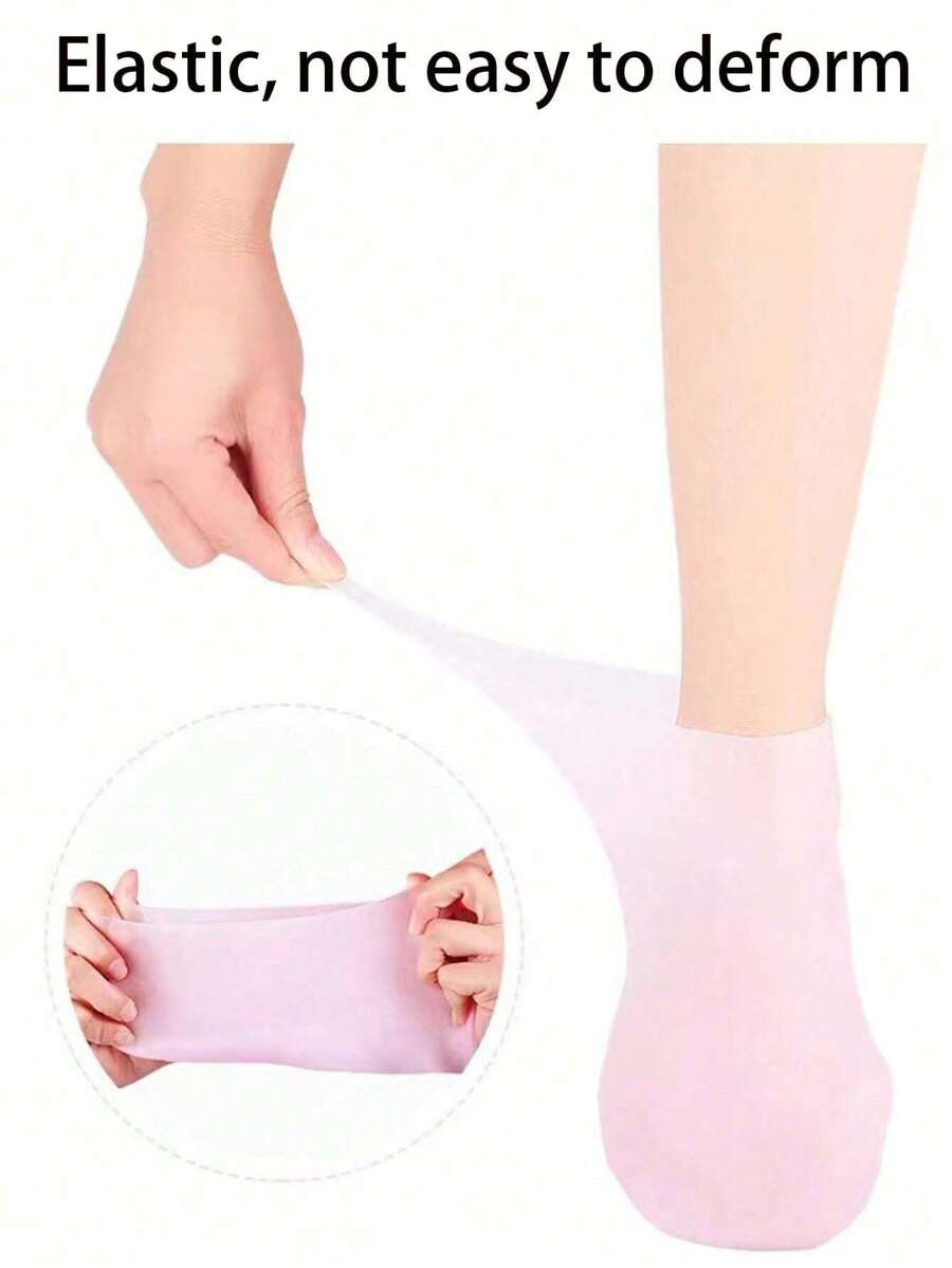 SHEIN جوارب سيليكون مرطبة عالية المرونة للقدمين