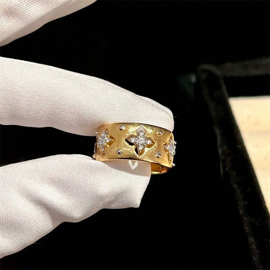 SHEIN خاتم ذو شريط مزخرف بالرينستون