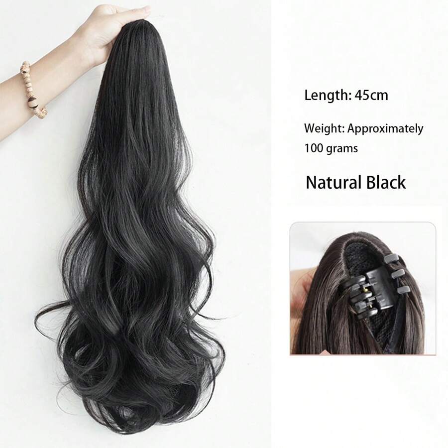 SHEIN وصلة شعر ذيل حصان طويل مموج لإطلالة أنيقة