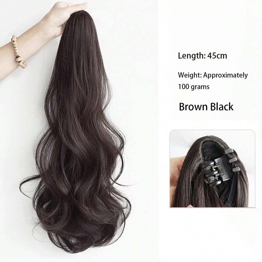 SHEIN وصلة شعر ذيل حصان طويل مموج لإطلالة أنيقة
