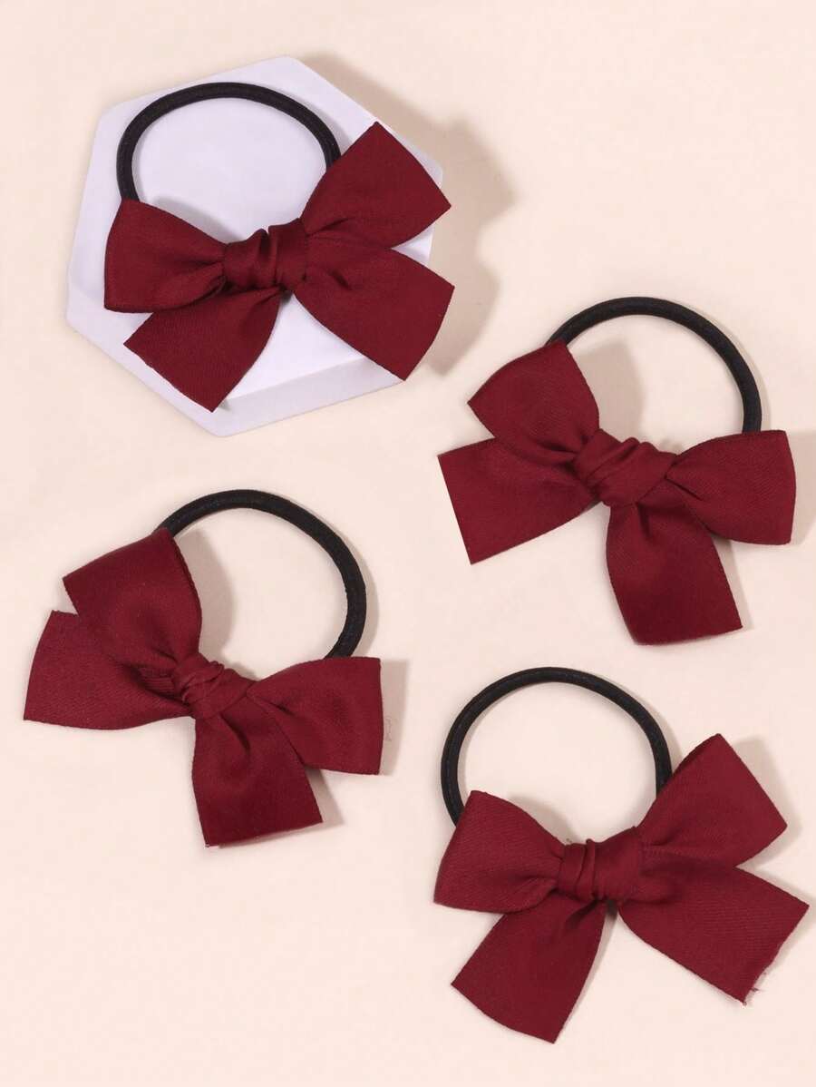 SHEIN مجموعة 4 قطع اكسسوارات شعر للأطفال بشريط ناعم