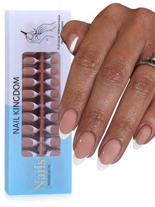 SHEIN أظافر قصيرة فرنسية لاصقة