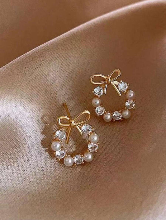 SHEIN زوج أقراط كورية كلاسيكية عصرية