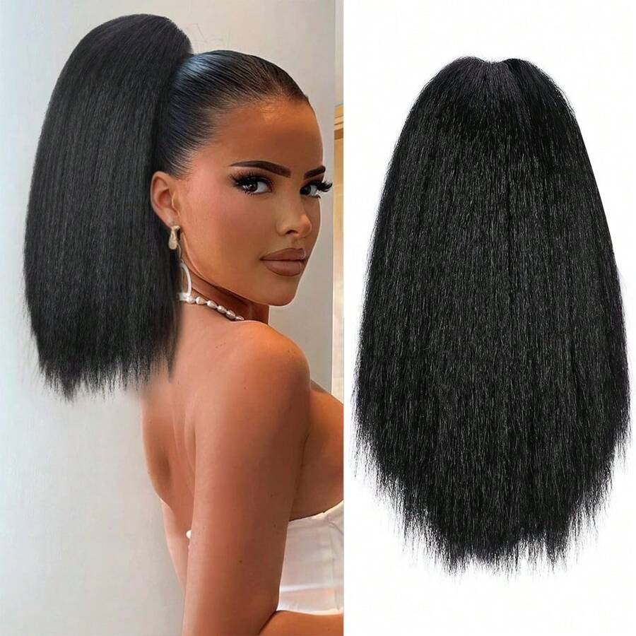SHEIN إكستنشن شعر ذيل حصان مموج بمشبك مخالب
