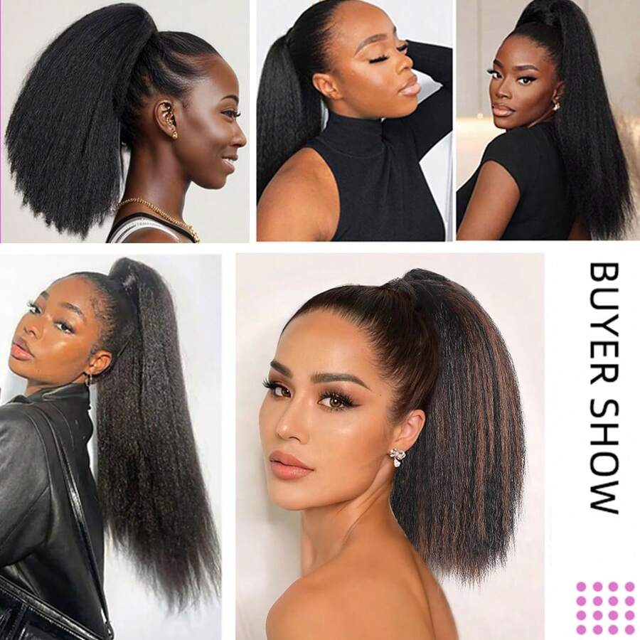 SHEIN إكستنشن شعر ذيل حصان مموج بمشبك مخالب